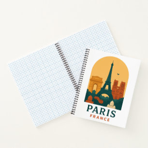 Vintage-Paris-Notizbuch – Französisches Kathedrale Notizbuch