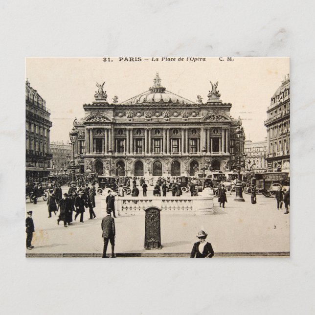 Vintage Paris Post Card, das Opernhaus Postkarte (Vorderseite)