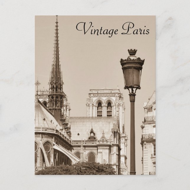 Vintage Paris Postkarte (Vorderseite)