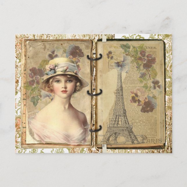 Vintage Paris Postkarte (Vorderseite)