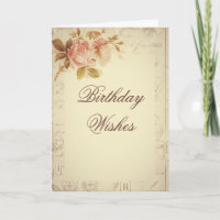 Vintage Paris Postmarks Birthday