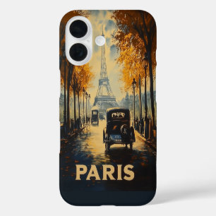 Vintage Paris-Reiseplakat von 1930 Eiffelturm iPhone 16 Hülle