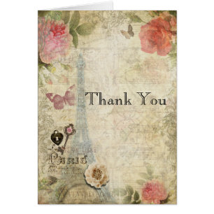 Vintage Paris Rosa Rosen Schloss & Schlüssel Chic