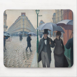 Vintage Paris Street on a Rainy Day Mousepad