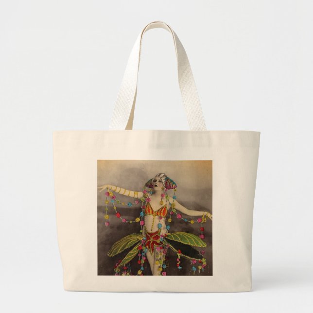 Vintage Paris-Tasche Jumbo Stoffbeutel (Vorne)