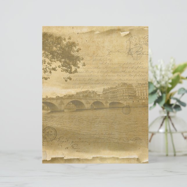 Vintage Pariser Brücke (Stehend Vorderseite)
