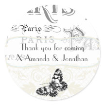 Vintage Pariser Hochzeitsfeier Personalisiert