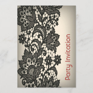 Vintage Pariser Mode Blumenmuster Einladung