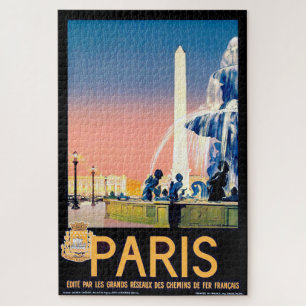 Vintage Pariser Reisewerbung Puzzle