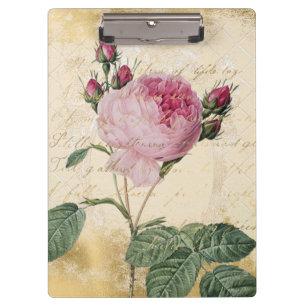 Vintage Pariser Rose Klemmbrett