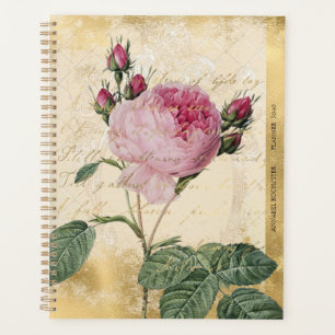 Vintage Pariser Rose personalisiert Planer