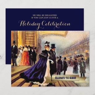 Vintage Pariser Winterlandschaft  Einladung