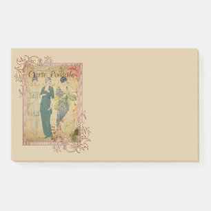 Vintage Parisian Damen Post-it Klebezettel