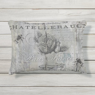 Vintage Parisianisch inspirierter Bienen- und Rose Kissen Für Draußen