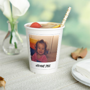 Vintage Party-Cups für Personalisierte Papiere Pappbecher