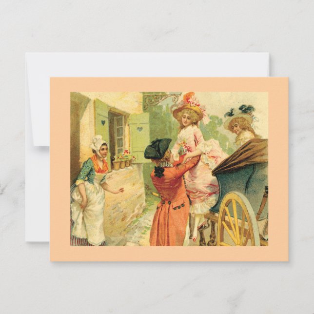 Vintage Party Einladung der Karte im 18. Jahrhunde (Vorderseite)