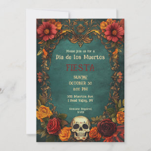 💀 🎉 Vintage Party Einladung Día de Muertos