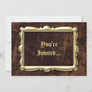 Vintage Party Einladungen im antiken Rahmen