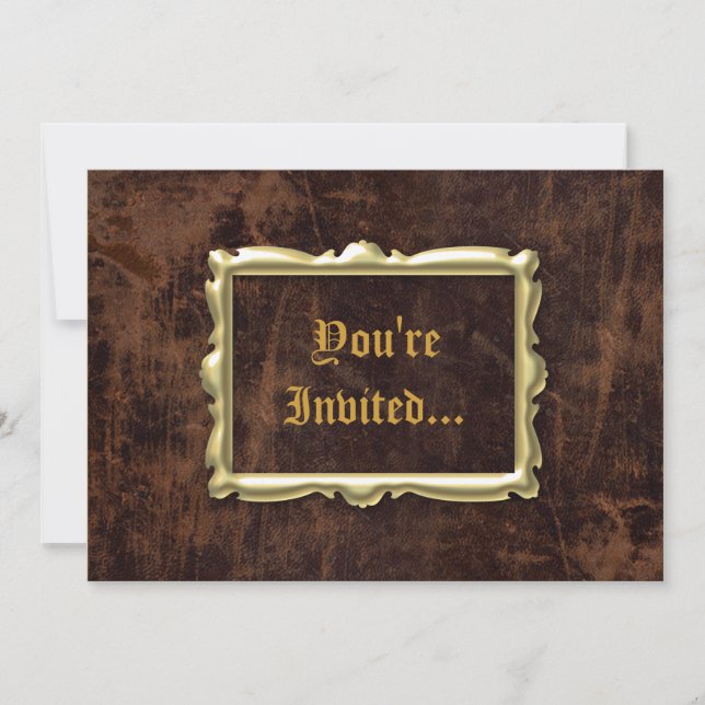 Vintage Party Einladungen im antiken Stil (Vorderseite)