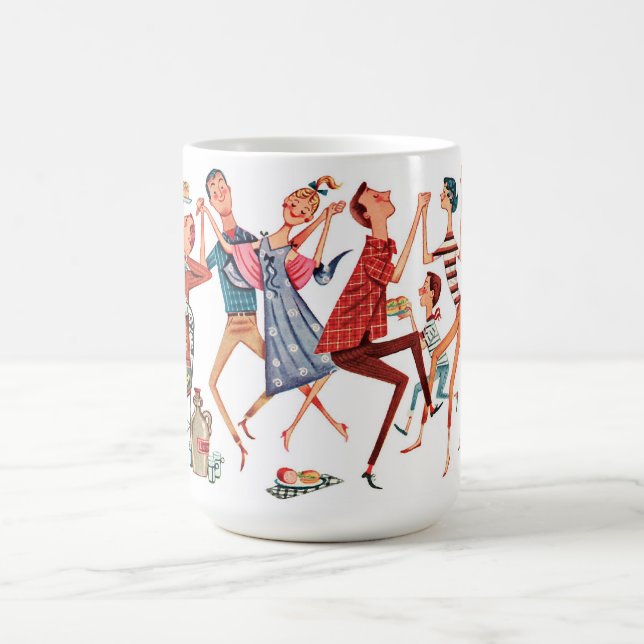 Vintage Party-Illustrations-Tasse Tasse (Mittel)
