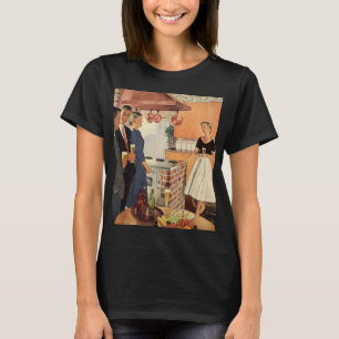 Vintage-Party in der Küche, Bier und Appetizer T-Shirt