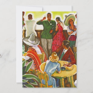 Vintage-Party-Spaß-Fiesta-Mexiko-Leere Einladung