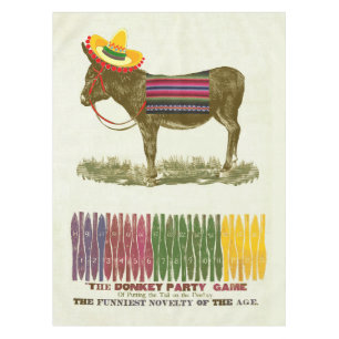 Vintage-Partyspiel: Pin the Tail on the Donkey Tischdecke