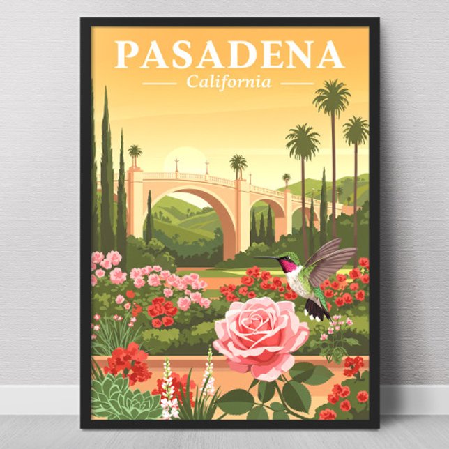 Vintage Pasadena California Poster (Von Creator hochgeladen)