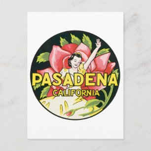 Vintage Pasadena Kalifornien Postkarte