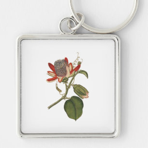 Vintage Passion-Blume Schlüsselanhänger