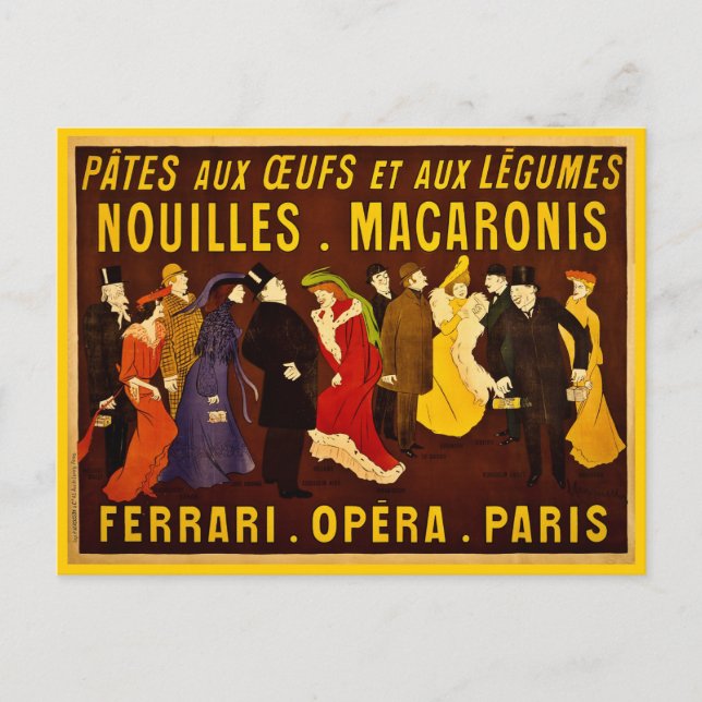 Vintage Pasta und Nudeln von Leonetto Cappiello Postkarte (Vorderseite)