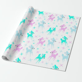 Vintage Pastel Deer Niedliches Weihnachtsmuster Geschenkpapier