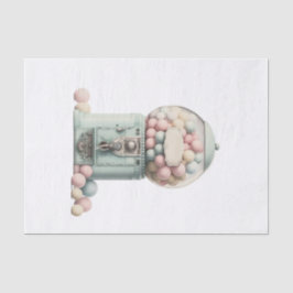 Vintage Pastel Gumball Maschine Art Decoupage Seidenpapier