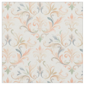 Vintage Pastel Klassisch Verzierte Damast MH26 Stoff