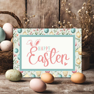 Vintage Pasteleier Ostereier Happy Osterfest Feiertagskarte