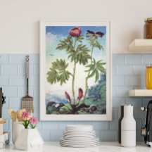 Vintage-Pastell-Aquarell-Pfingstrosen-Illustration