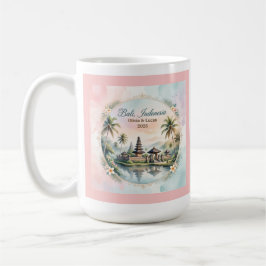 Vintage Pastell Bali Individueller Paarnamen Erinn Kaffeetasse