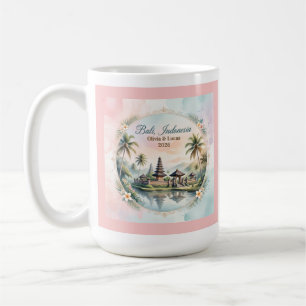 Vintage Pastell Bali Individueller Paarnamen Erinn Kaffeetasse
