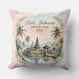 Vintage Pastell Bali Individuelles Paar Namens And Kissen