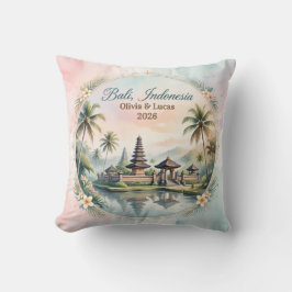 Vintage Pastell Bali Individuelles Paar Namens And Kissen