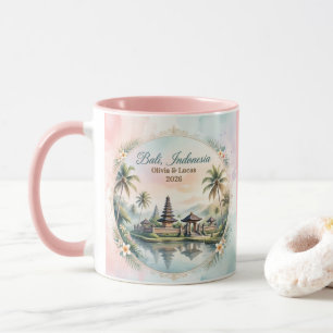 Vintage Pastell Bali Individuelles Paar Namens And Tasse