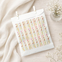 Vintage-Pastell-Blumenstreifen-Geschenktüte