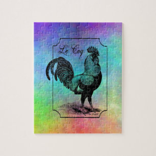 Vintage-Pastell-Hahn Puzzle