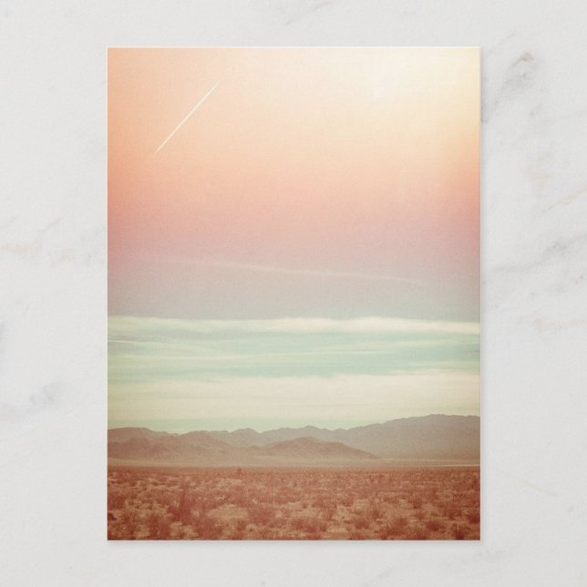 Vintage Pastell Ocean Beach Sunset Card Postkarte (Vorderseite)