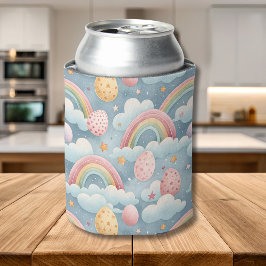 Vintage-Pastell-Regenbogen-Osterhaseneier mit Wolk Dosenkühler