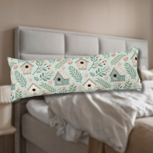 Vintage-Pastell-Vogelhäuschen mit floralen Blüten Seitenschläferkissen