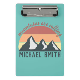 Vintage Pastellberge nennen Monografie Himmel Mini Klemmbrett