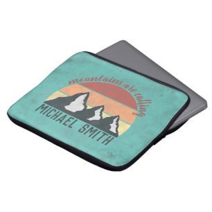 Vintage Pastellberge nennen Monogramm Laptopschutzhülle