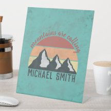 Vintage Pastellberge nennen Monogramm