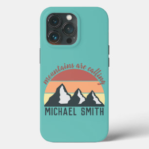 Vintage-Pastellberge rufen Monogramm-Himmel Case-Mate iPhone Hülle